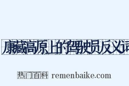 康藏高原上的驾驶员反义词是什么意思的图片